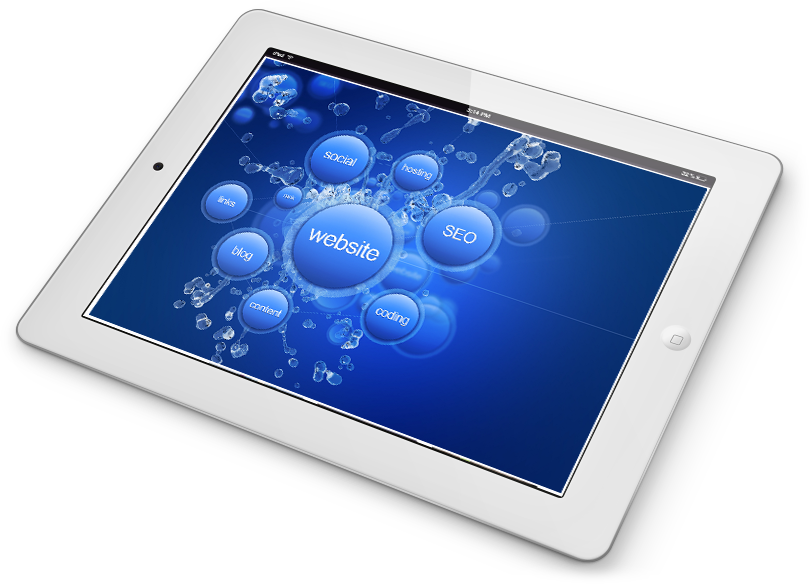 SEO shown on a popular tablet